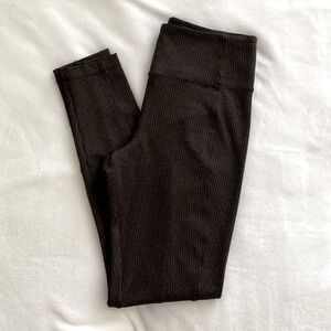 Athleta Delancey Houndstooth Tight, Black/brown checkered, Size 10T